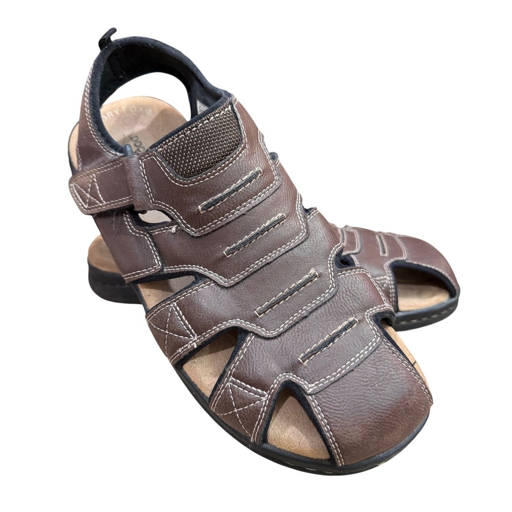 Dockers Fisherman Sandals Mens 11M Brown Memory Foam Fusion Footbed Casual Shoes